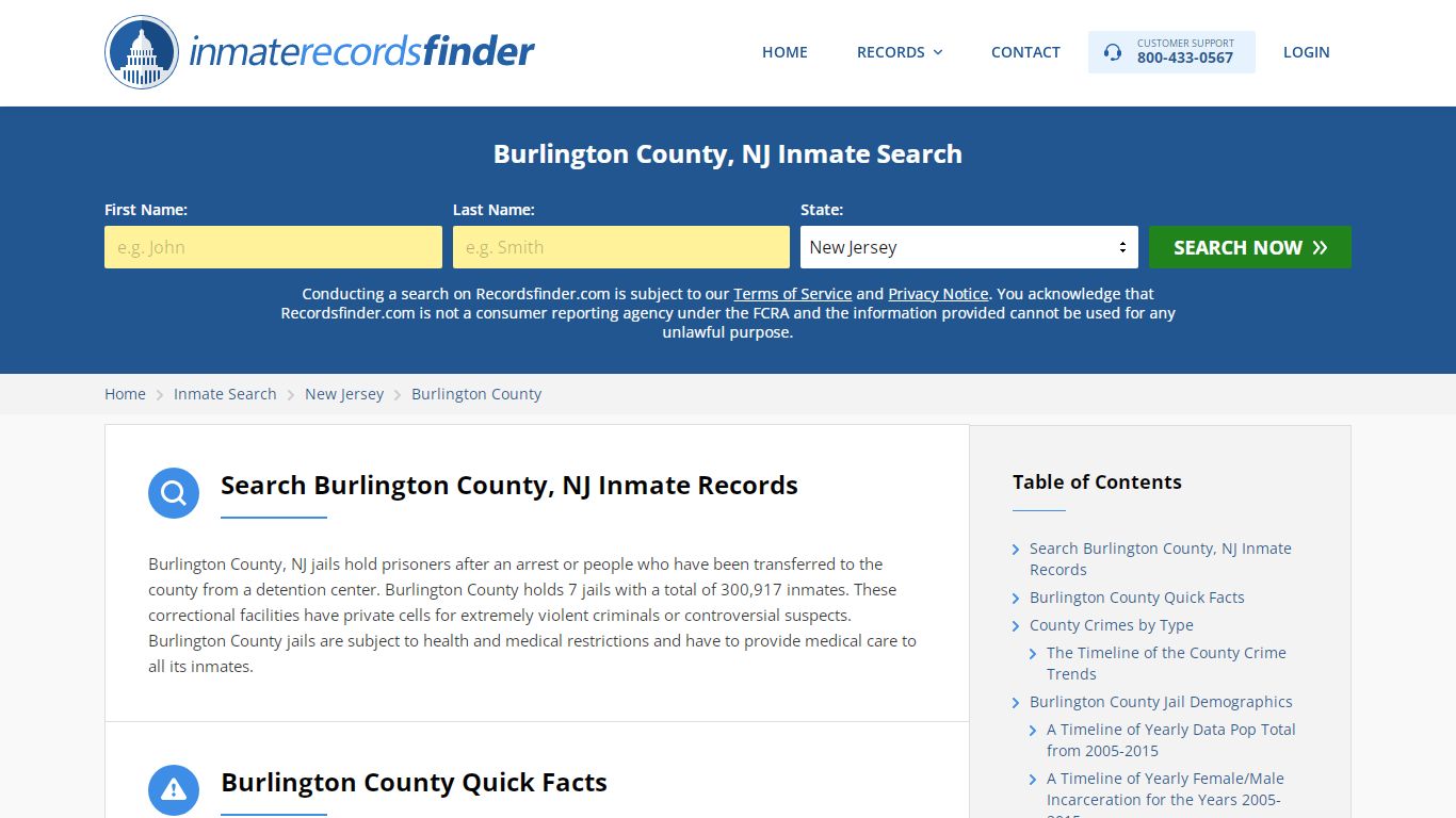 Burlington County, NJ Inmate Lookup & Jail Records Online