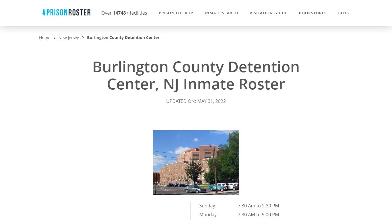 Burlington County Detention Center, NJ Inmate Roster